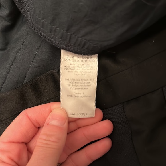 RAG & BONE NAVY / BLACK TROUSERS - Size 0 SKU:3 - Picture 6 of 11